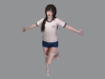 校服女生 School Girl Genki Dances - 8K 3D 180° VAM MMD Passthrough