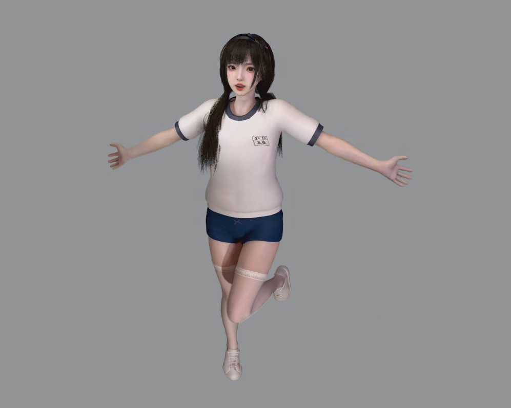 校服女生 School Girl Genki Dances - 8K 3D 180° VAM MMD Passthrough